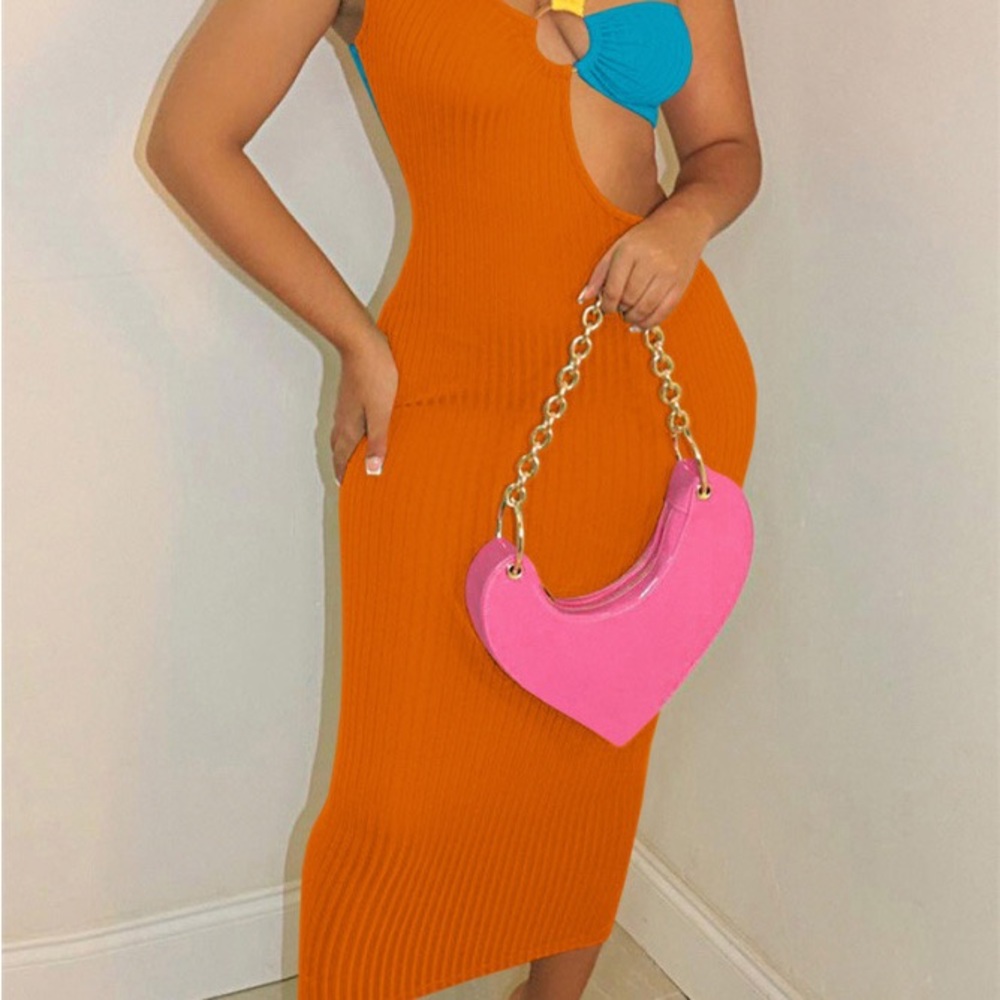 Orange/Yellow/Blue Maxi Dress